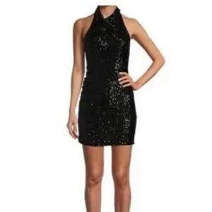Gianni Bini sequin halter cocktail dress